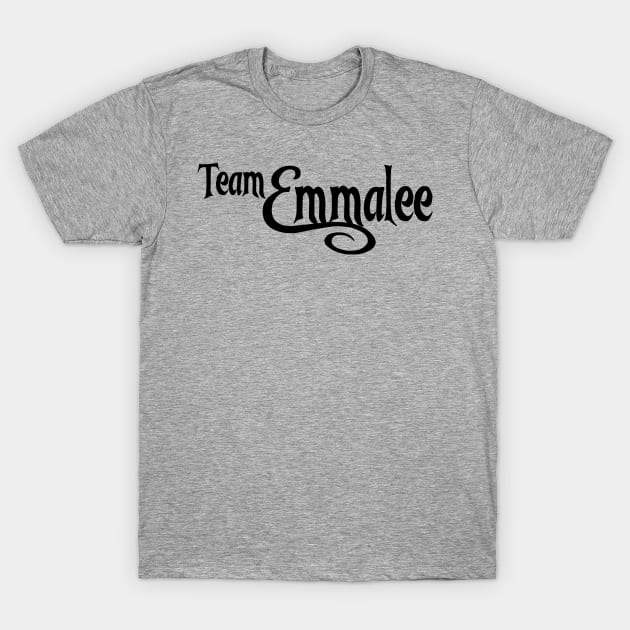 Team Emmalee Black Logo T-Shirt by TeamEmmalee